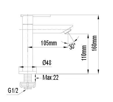 BSBRIDGE brass cold water tap T06611 size BSBRIDGE brass cold water tap T06611 size